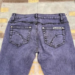 Vanilla Star Purple Acid Wash Skinny Jeans